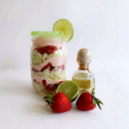 Strawberry Margarita Cake Jar