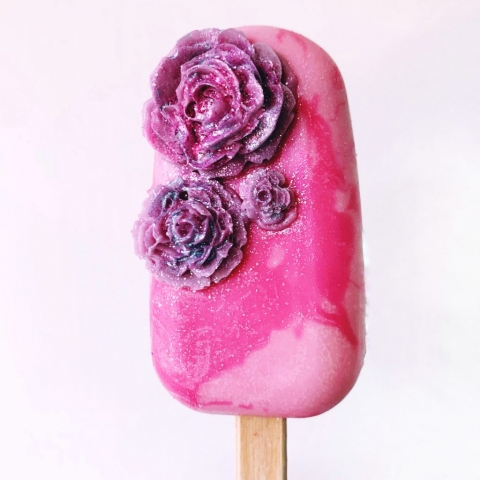 Pink Floral Cakesicle